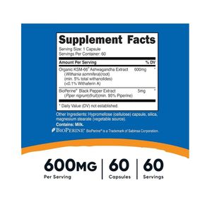 KSM66 Extracto de Raiz de Ashwagandha Ginseng indio