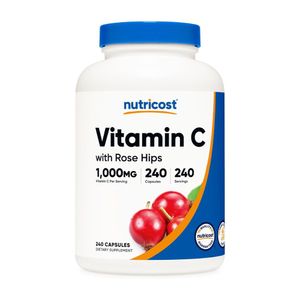 Vitamina C 1000Mg Con Rose Hips Nutricost Rosa Mosqueta