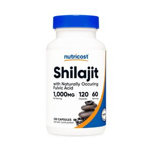 Nutricost Shilajit  1000 mg 120 cápsulas (500 mg por cápsula)
