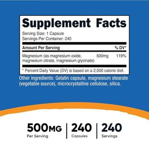 Nutricost Magnesium Complex Magnesio glicinato oxido citrato