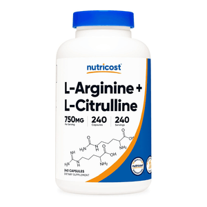 Nutricost L-arginina + L-citrulina 240 cápsulas