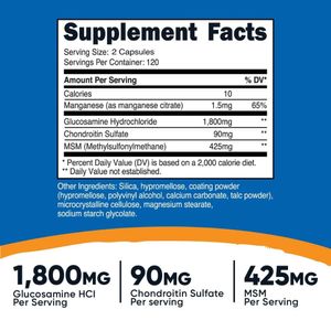 Glucosamina Sulfato Glucosamine 240 capsulas Importada