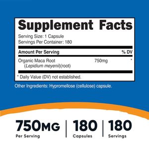 Nutricost Maca 180 capsulas (Lepidium meyenii)