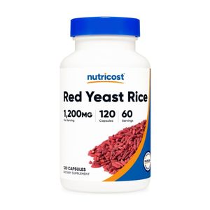 Nutricost Arroz de levadura roja - Red Yeast Rice 1200 mg, 120 cápsulas sin OMG, sin gluten