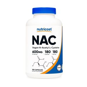 NAC N acetyl cysteine cisteina 180 caps