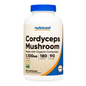 Nutricost Cordyceps Mushrooms 1100 Mg 180 Cápsulas Sabor Sin Sabor