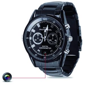 Reloj Iinfrarojo Espia C6 32GB Correa Metal Negra, Vision Nocturna Fotos Audio Video FullHd