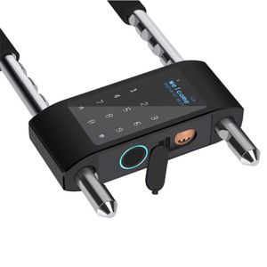Candado Tuya Smart Bluetooth U-Lock con huella digital y teclado para Bicicletas y Scooter Puertas