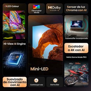 Televisor Hisense 55" 55U7QG ULED MINILED 4K UHD