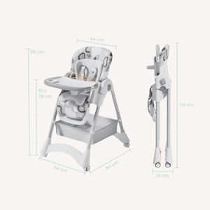 Silla De Comer La Sonaja Neo Plegable Ajustable Celeste