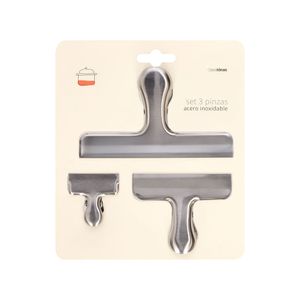 Set 3 Pinzas Sella Bolsa para cocina