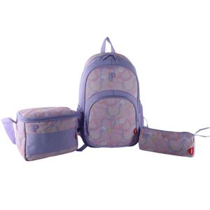 Pack Mochila Porta Maturin 3 Piezas Lila