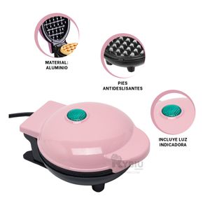 Mini Waflera Cocina en Color Rosado Y+Agendita