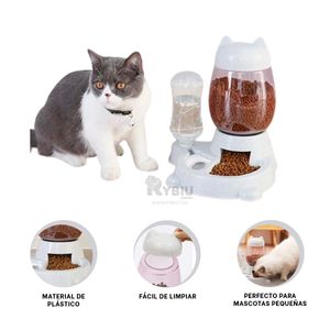 Comedero Moderno e Innovador de Color Blanco Y+Stickers