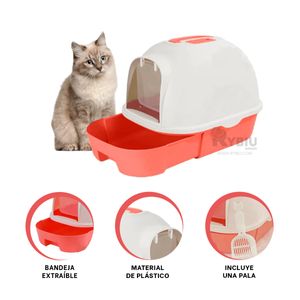 Arenero Cerrado con Bandeja de Color Rojo Y+Stickers