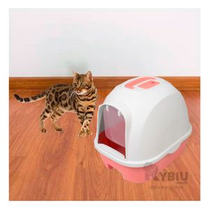 Arenero para Gato Resistente Incluye Bandeja de Color Fucsia