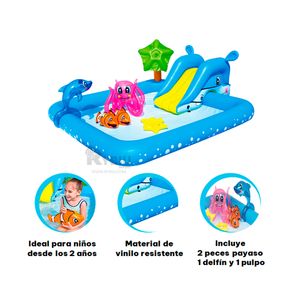 Centro de Juego Diseño Acuario en Color Celeste