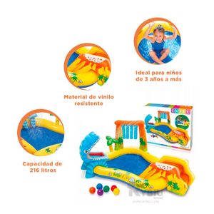 Centro de Juego Dinosaurio 249 x 191 x 109 cm en Multicolor