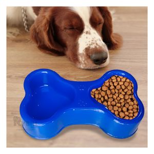 Plato Resistente para Pet Doble Azul Y+Papel de Regalo