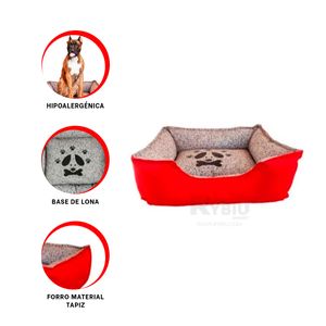 Cama para Perro Comfortable de Color Rojo en Talla XXL