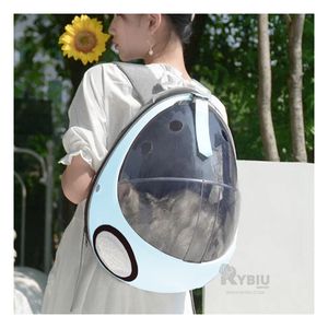Mochila Ergonomica para Mascotas de Color Celeste Y+Stickers