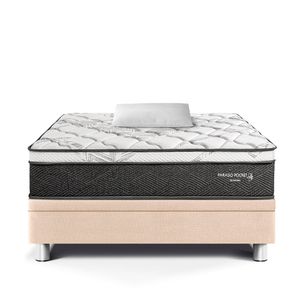 Cama Boxet Paraiso Pocket Star 1.5 Plazas Champagne