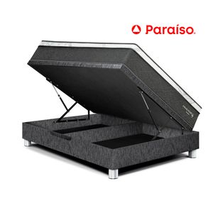 Cama Boxet Paraiso Pocket Star 1.5 Plazas Charcoal
