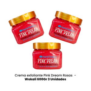 Crema Exfoliante Pink Dream Rosas Wokali 600gr 3 Unid