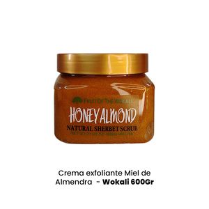Crema Exfoliante Miel De Almendra Wokali 600gr