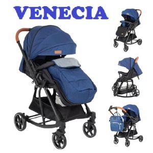 Nuevo Coche Mecedor Venecia Mango Reversible -Azul