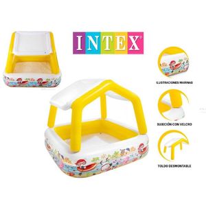 Piscina hinchable con toldo desmontable 157x157x122cm