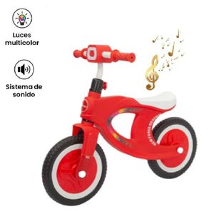 Bicicleta De Equilibrio Sin Pedal Musical y luces - Rojo