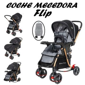 Coche Mecedora Mango Frontal Flip -Negro