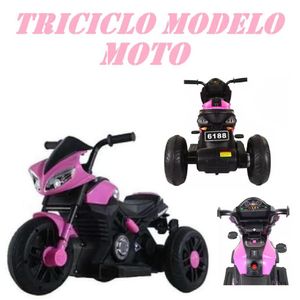 Nuevo Triciclo Modelo Moto Musical y Luces - Rosado