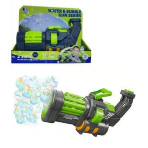 Nueva Pistola Metralleta Lanza Burbujas -Negro