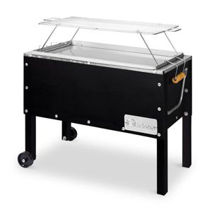 Caja china mediana Black Premium + parrilla inoxidable