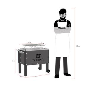 Caja china mediana Black Premium + parrilla inoxidable