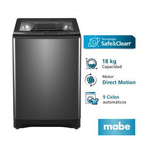 Lavadora Mabe LMA8120WDGBB0 Carga Superior 18kg Gris