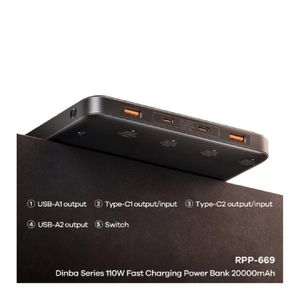 Power Bank de 20,000mAh de 110W Carga Rápida REMAX RPP-669