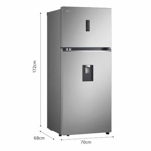 Refrigeradora LG 374L GT37SGP Plateada Hygiene Fresh+ Top Freezer