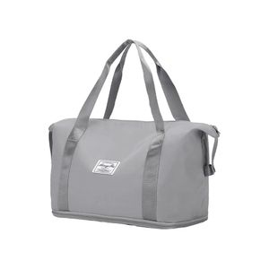 Bolsas Expandibles Viaje 2 en 1 Gris + Cartera Casual Blanca