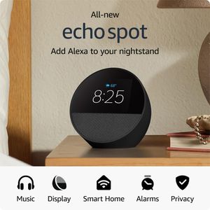 Echo Spot Con Reloj 2024 | Negro