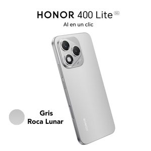 Celular Honor 400 Lite 5G 8GB RAM 256GB Gris Roca Lunar + Estuche de regalo