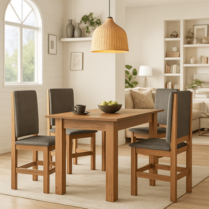 Juego de Comedor 2020 Home 1.14X0.84 Canela 4 Sillas