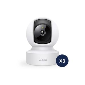 Kit de 3 Cámaras de seguridad Wifi Tapo C212 2K Pan Tilt Conexión Ethernet/Wi-Fi