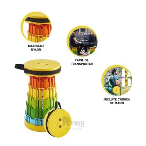 Silla Plegables Portatiles Centro Multicolor Tapa Amarillo