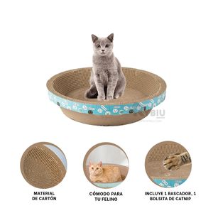 Rasacador con Catnip en Tonalidad Marron Y+Regalo Stickers