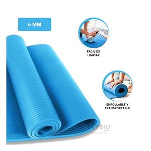 Mat para Hacer Yoga de Color Celeste Y+Papel de Regalo