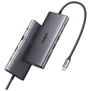 Adaptador Tipo C 11 en 1 Multiport Hub Lan Hdmi Vga 4k Ugreen