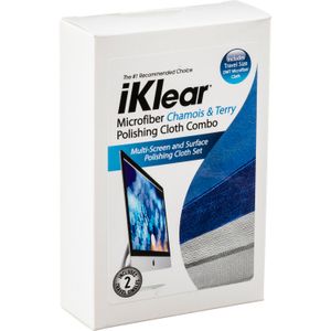 Combo de Paño de Pulido Iklear de Microfibra Y Gamuza de Terciopelo